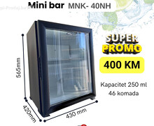 AKCIJA - Mini bar-mini frižider -MNK-40NH Glass- crni